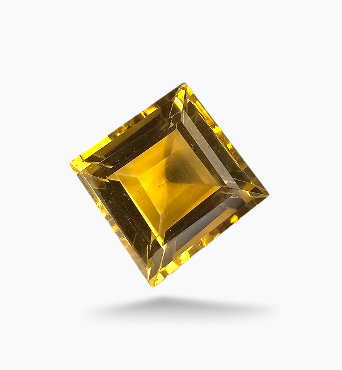 Natural Citrine Stone 3.71 Carats Princess Shape Size 9x9mm