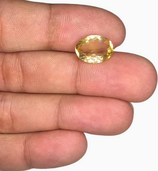 Natural Citrine Stone 3.88 Carats Oval Shape Size 12.5x9.3mm