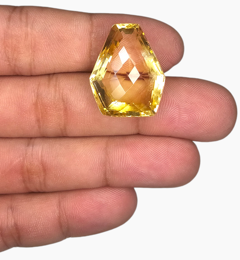 Natural Citrine Stone 34.55 Carats Fancy Shape Size 25x18.7mm
