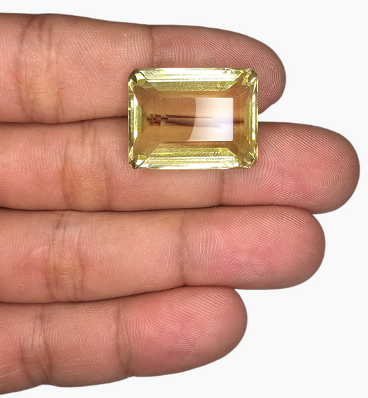 Natural Citrine Stone 35.21 Carats Emerald Cut Shape Size 23x17.4mm