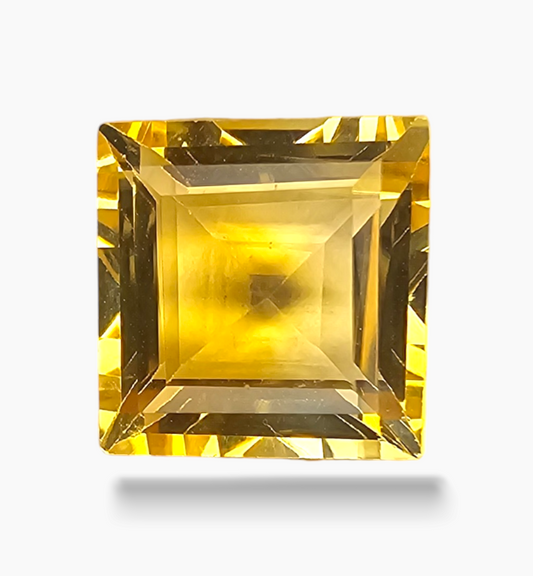 Natural Citrine Stone 4.07 Carats Princess Shape Size 10X10mm