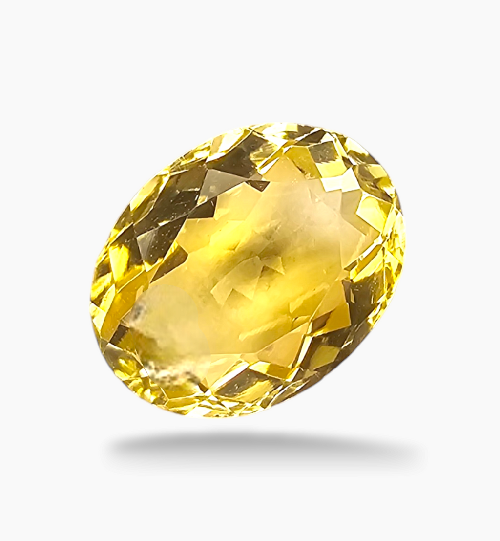 Natural Citrine Stone 4.54 Carats Oval Shape Size 12.6x9.9mm
