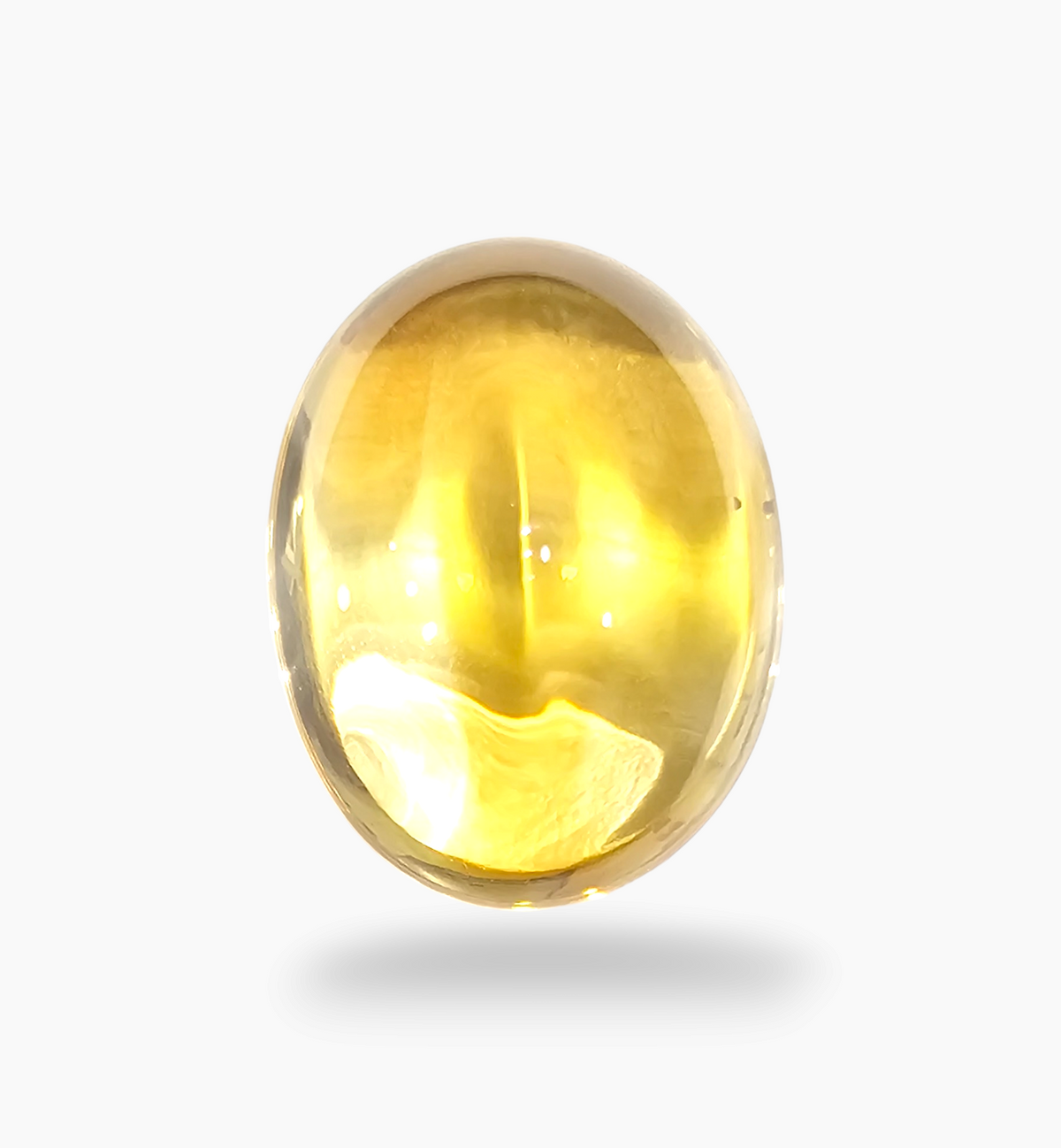 Natural Citrine Stone 40.95 Carats Oval  Cabochon Shape Size 25x19.7mm