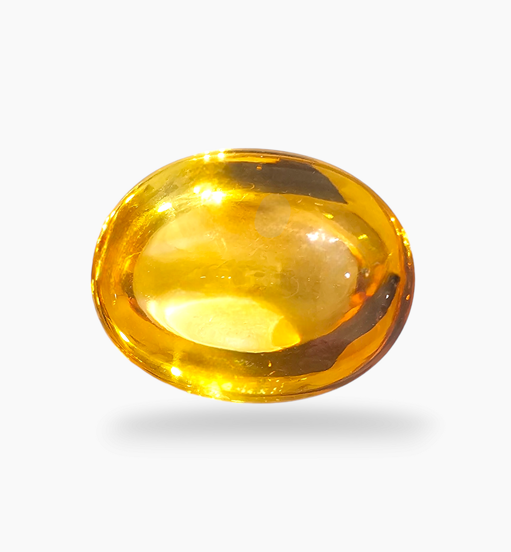 Natural Citrine Stone 40.95 Carats Oval  Cabochon Shape Size 25x19.7mm