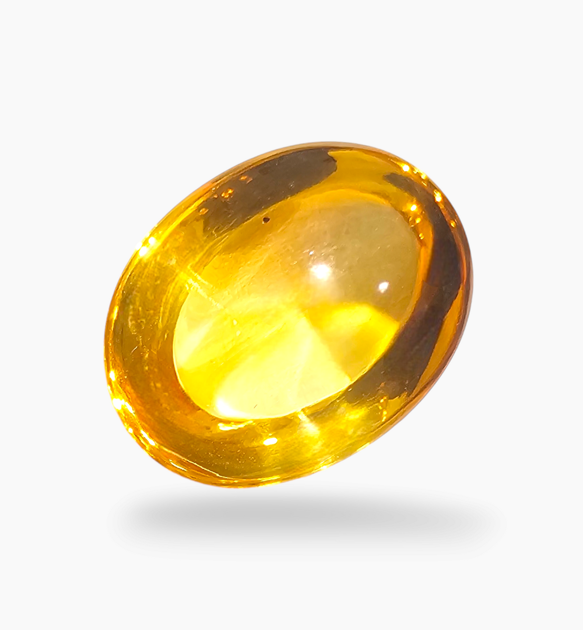 Natural Citrine Stone 40.95 Carats Oval  Cabochon Shape Size 25x19.7mm