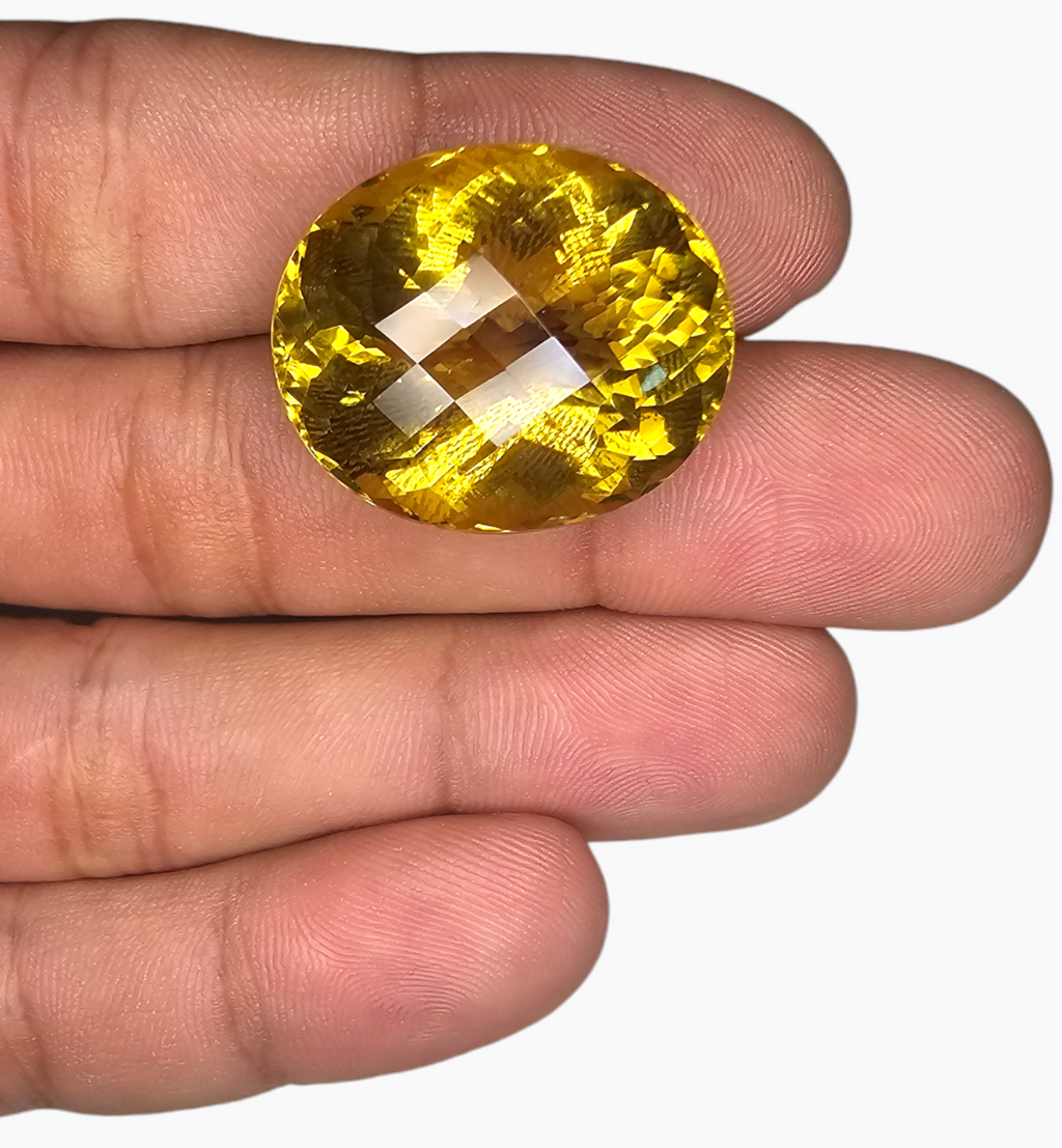 Natural Citrine Stone 45.16 Carats Oval Shape Size 25x20mm