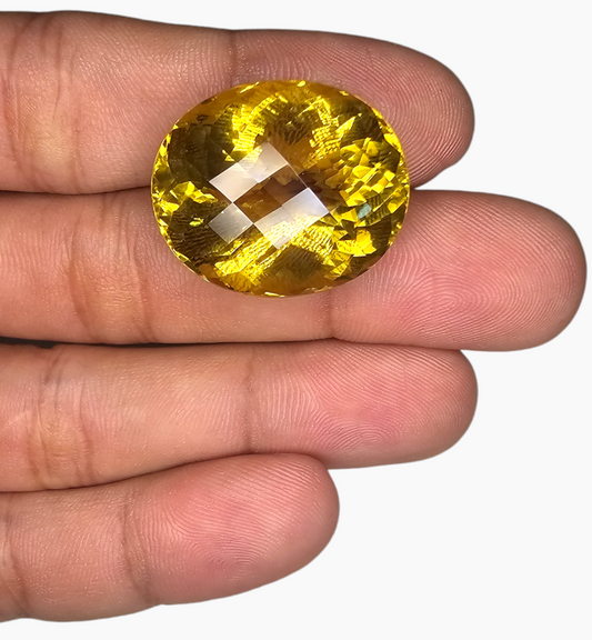 Natural Citrine Stone 45.16 Carats Oval Shape Size 25x20mm