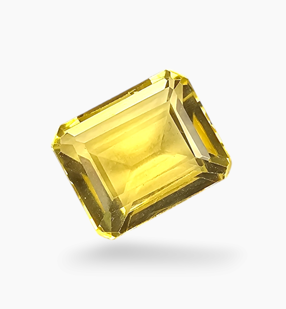 Natural Citrine Stone 5.09 Carats Emerald Cut Shape Size 11x9 mm