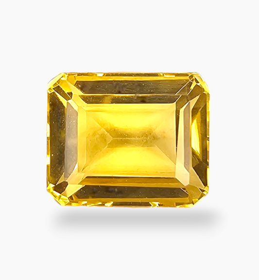 Natural Citrine Stone 5.09 Carats Emerald Cut Shape Size 11x9 mm