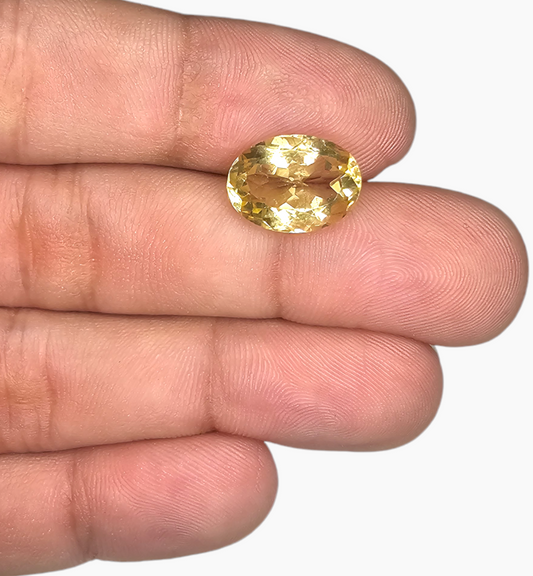 Natural Citrine Stone 5.14 Carats Oval Shape Size 13.5x10mm