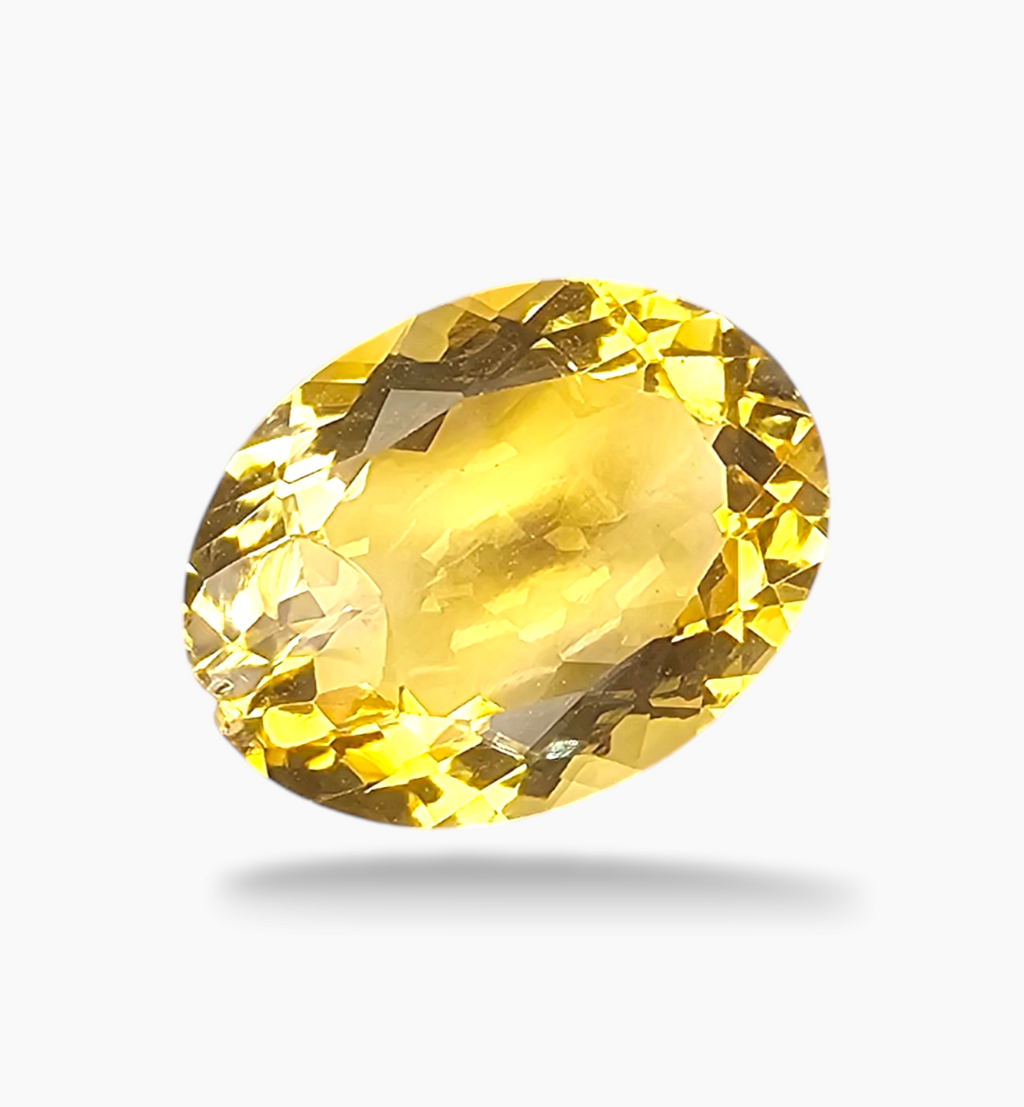 Natural Citrine Stone 5.23 Carats Oval Shape Size 13.8x10.5mm