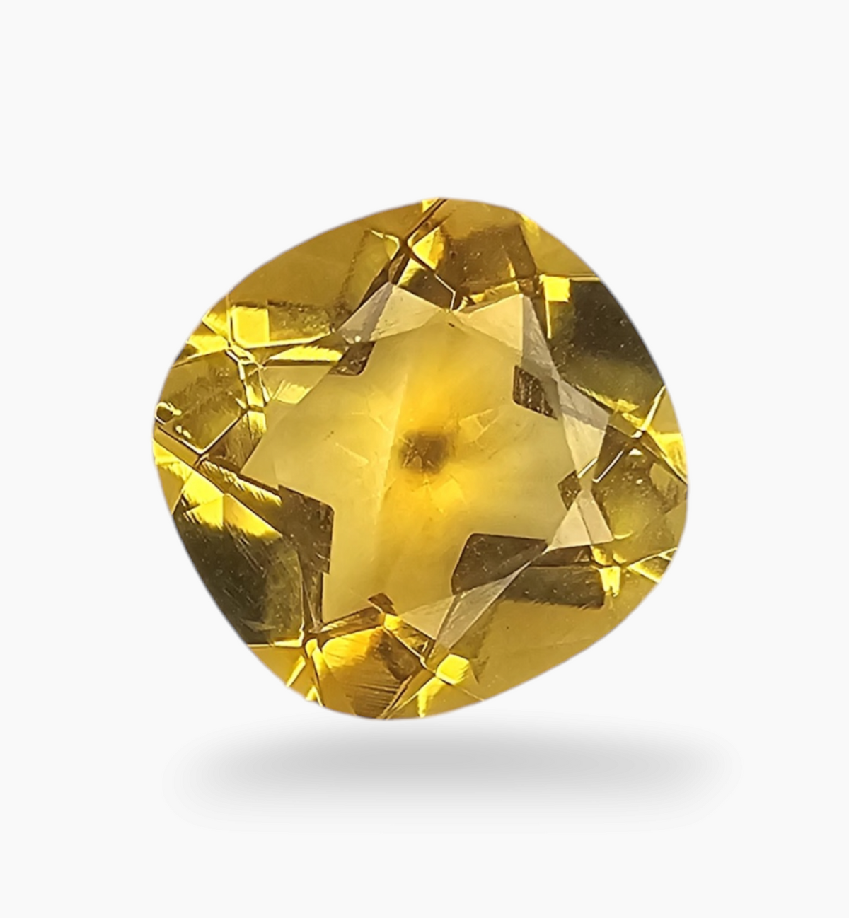 Natural Citrine Stone 5.42 Carats Cushion ( 12x12 mm )