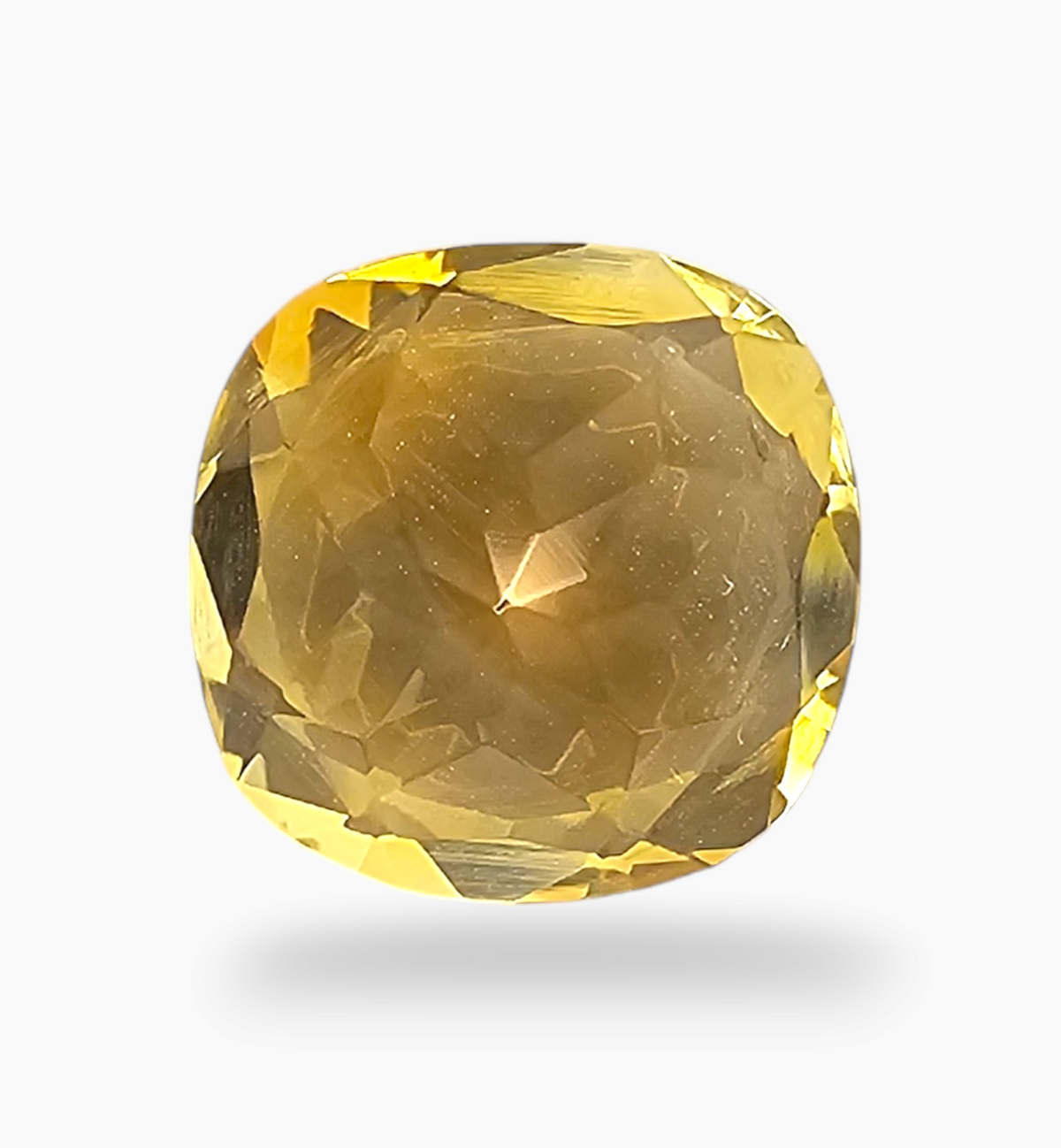 Natural Citrine Stone 5.42 Carats Cushion ( 12x12 mm )