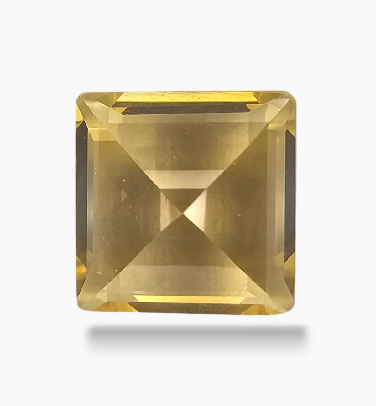 Natural Citrine Stone 5.61 Carats Princess  Shape Size 11x11mm