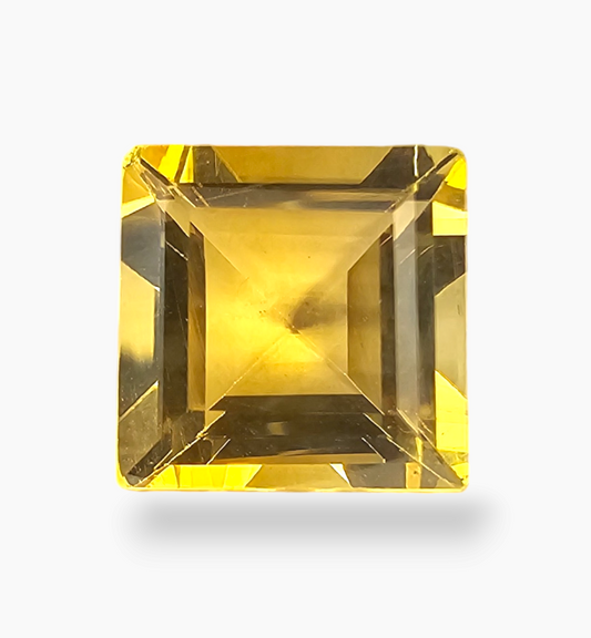 Natural Citrine Stone 5.61 Carats Princess  Shape Size 11x11mm