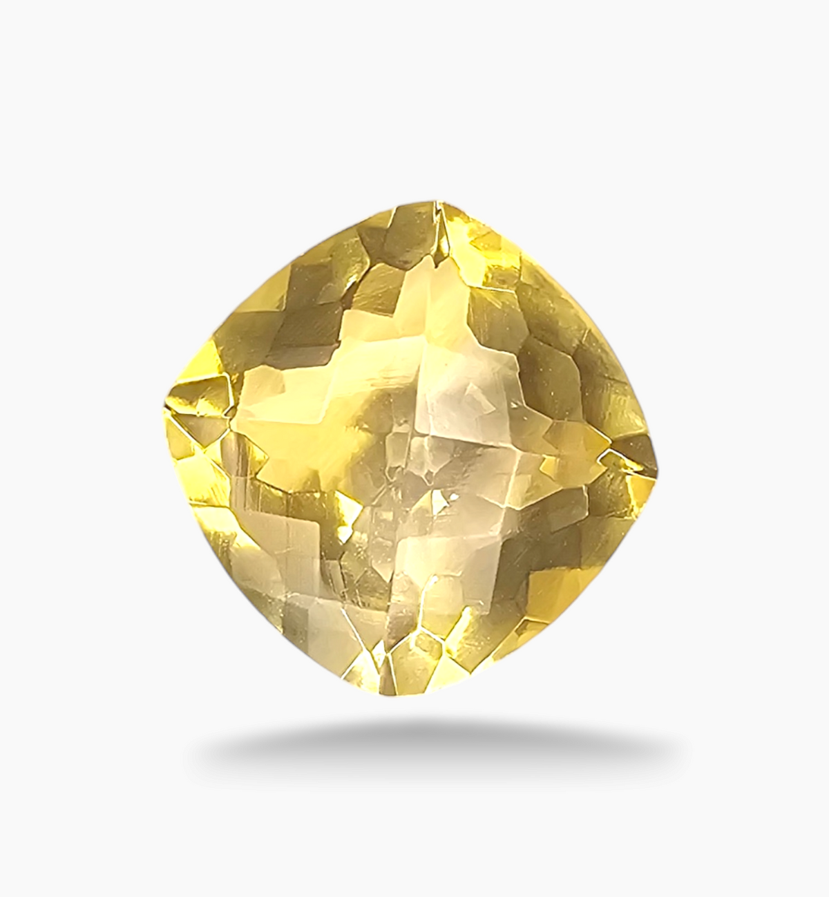 Natural Citrine Stone 5.88 Carats Cushion Shape Size 12x12m