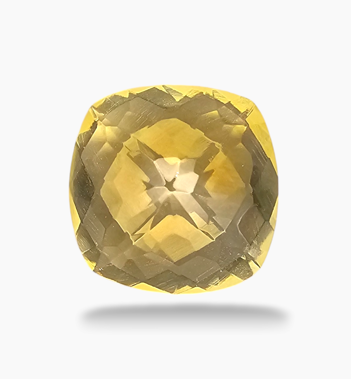 Natural Citrine Stone 5.88 Carats Cushion Shape Size 12x12m