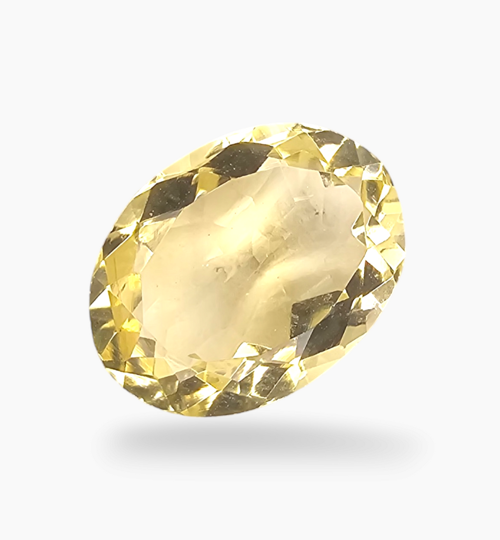 Natural Citrine Stone 6.04 Carats Oval Shape Size 14.8x11mm