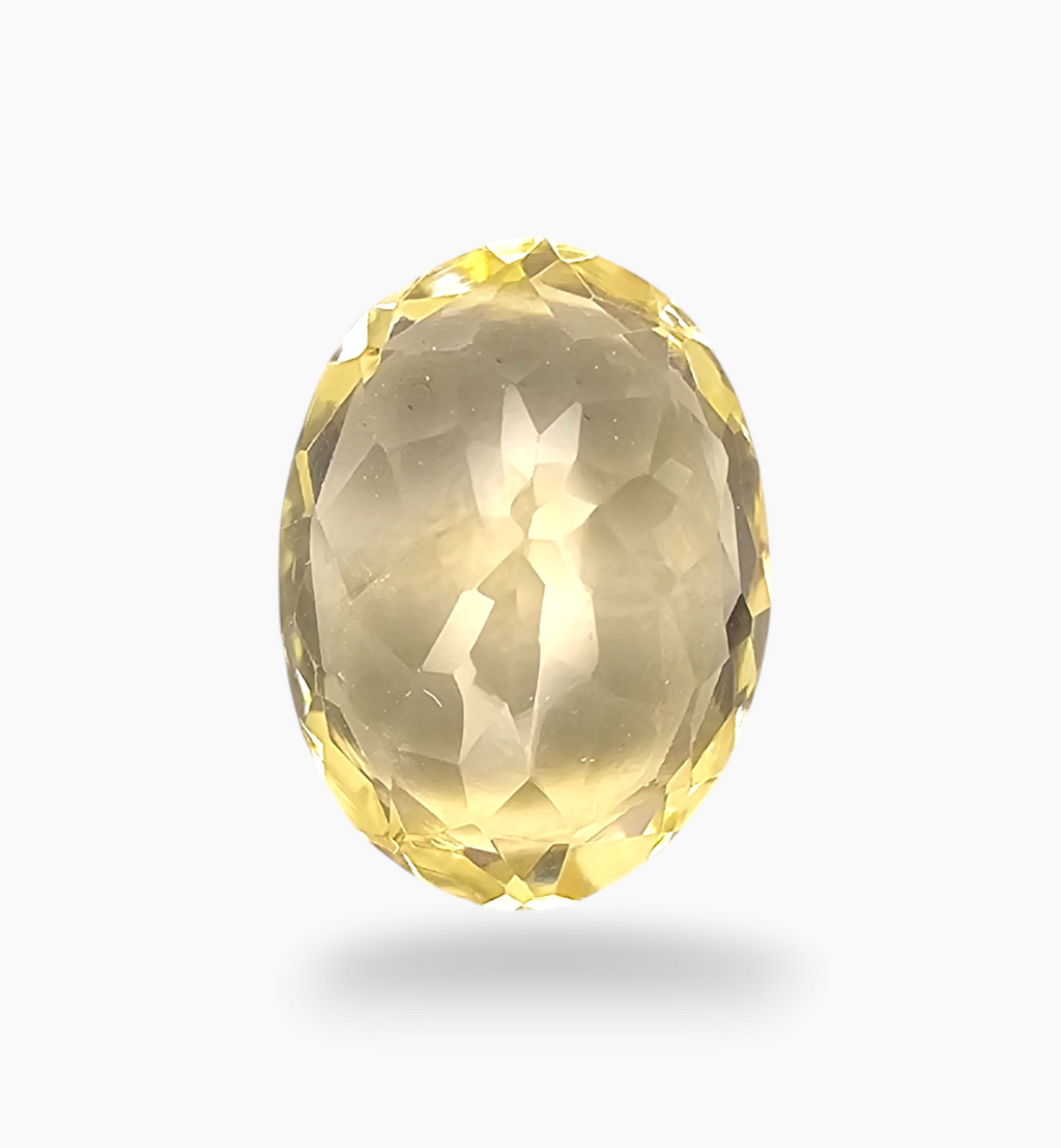 Natural Citrine Stone 6.04 Carats Oval Shape Size 14.8x11mm