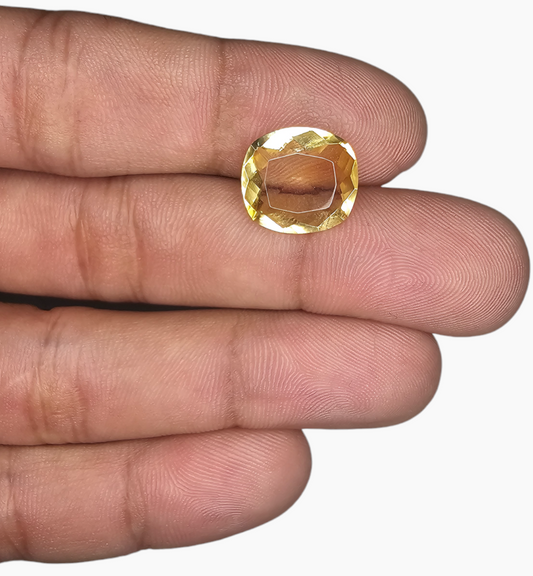 Natural Citrine Stone 6.32 Carats Cushion ( 13.5x12.5mm)