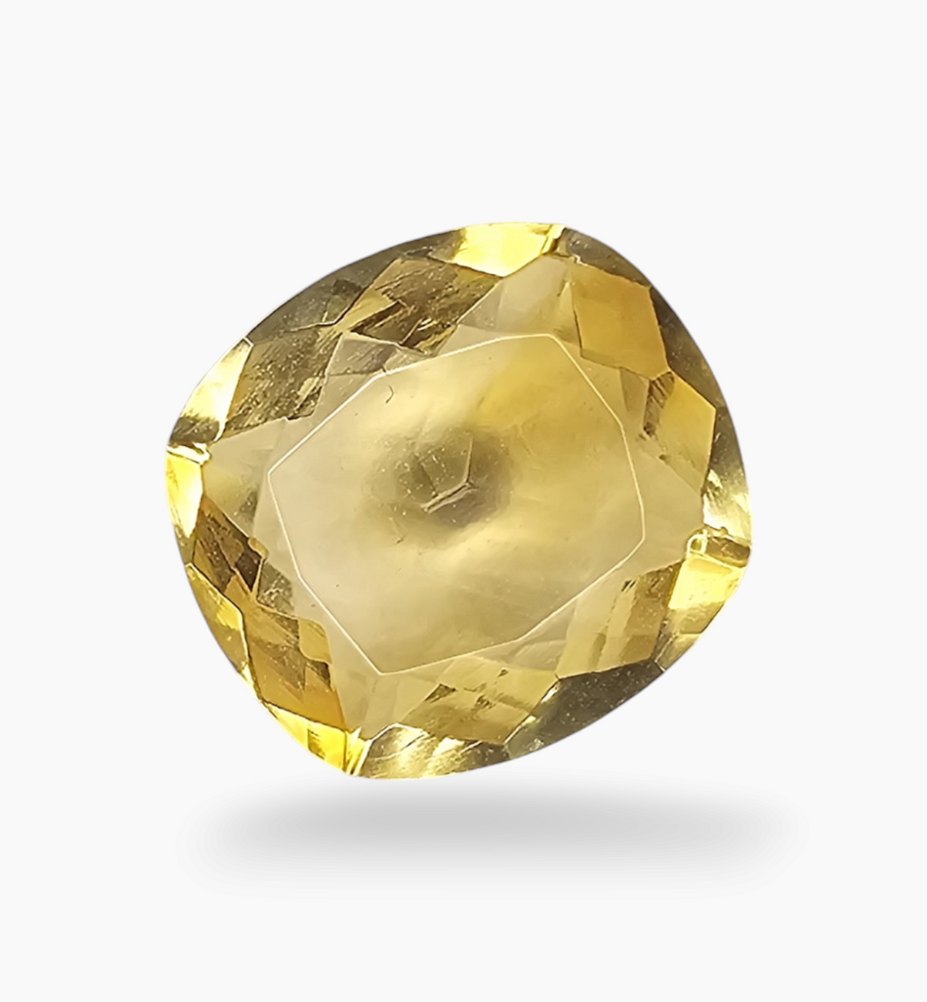 Natural Citrine Stone 6.32 Carats Cushion ( 13.5x12.5mm)