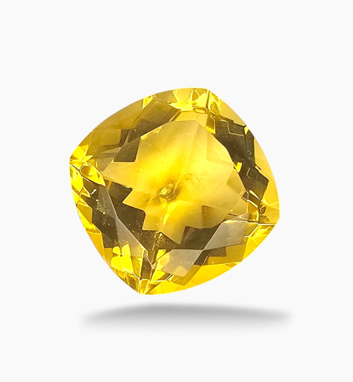 Natural Citrine Stone 6.41 Carats Cushion Shape Size 12x12mm