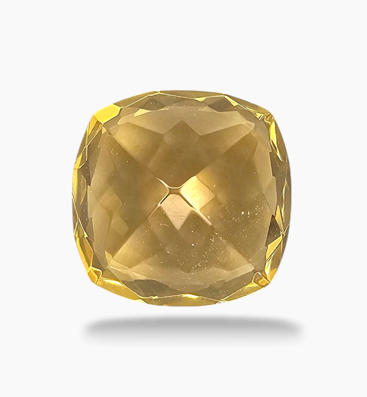 Natural Citrine Stone 6.41 Carats Cushion Shape Size 12x12mm
