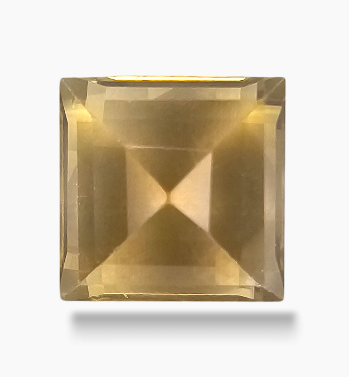 Natural Citrine Stone 6.60 Carats Princess Shape Size 11X11mm