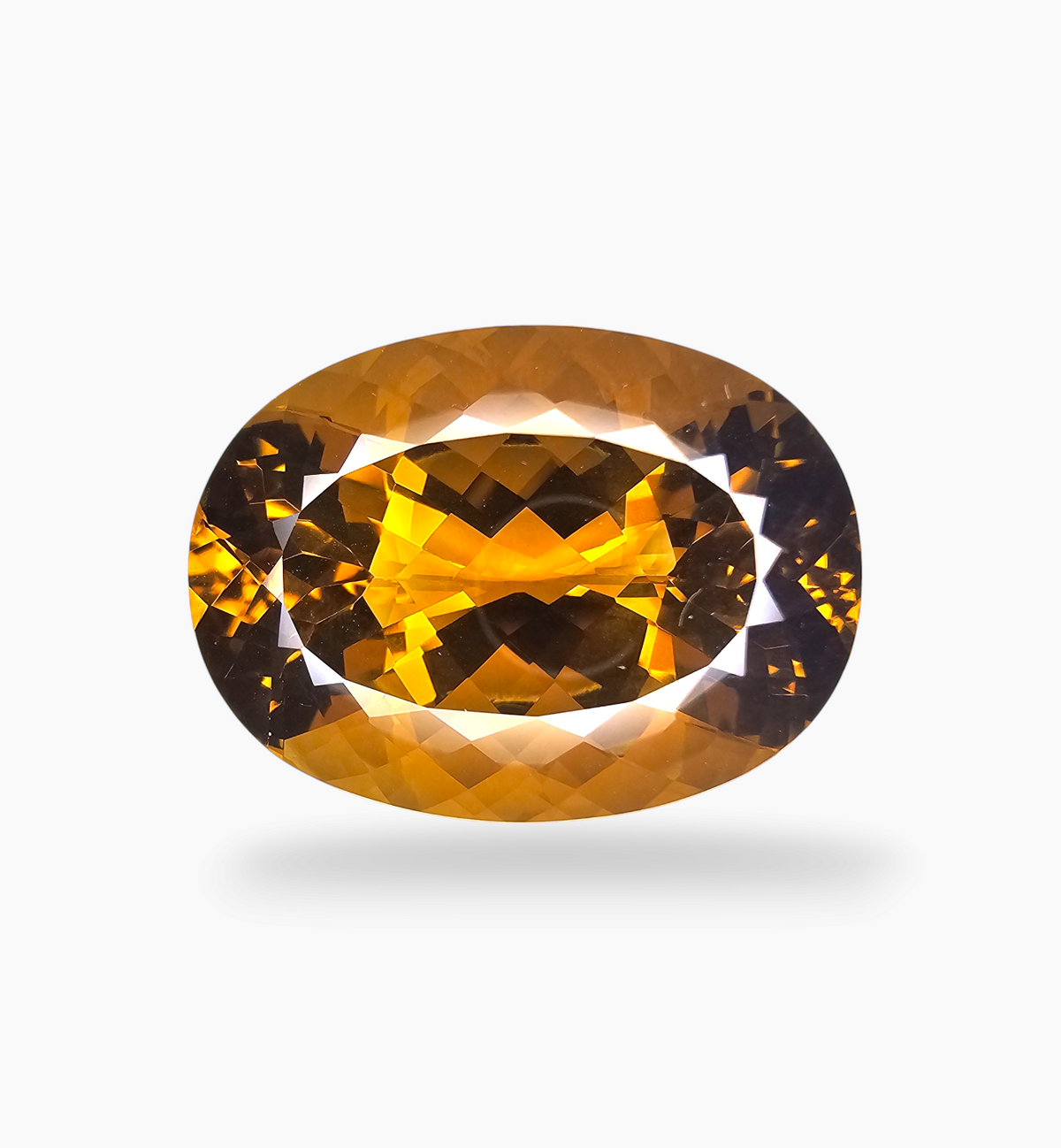 Natural Citrine Stone 62.01 Carats Oval Shape Size  30x20mm