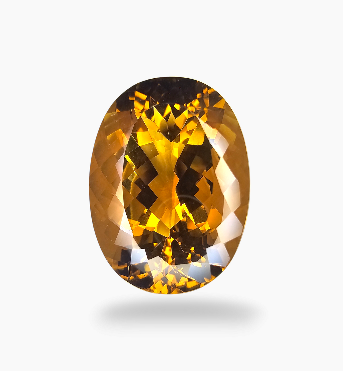Natural Citrine Stone 62.01 Carats Oval Shape Size  30x20mm