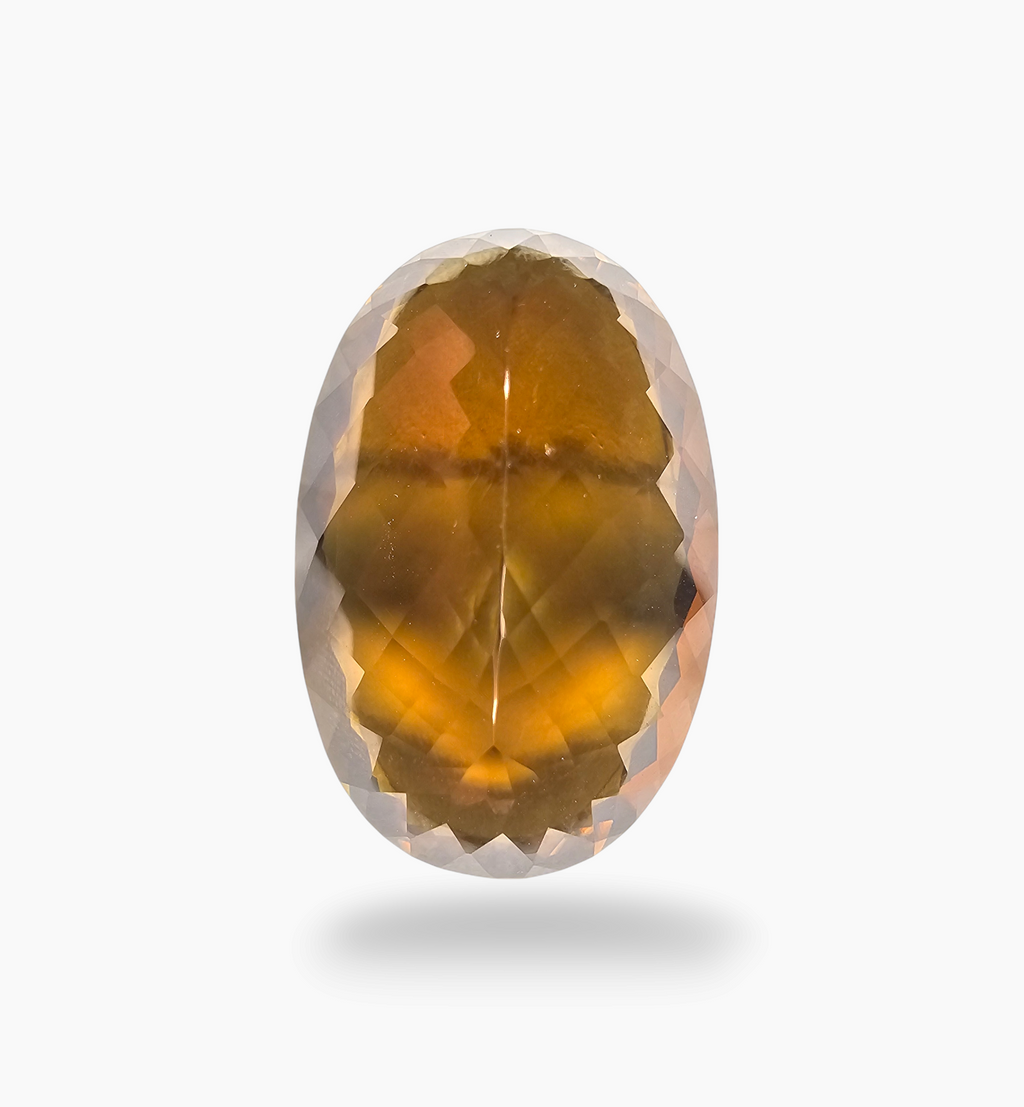 Natural Citrine Stone  66.73 Carats Oval Shape Size  35x22mm