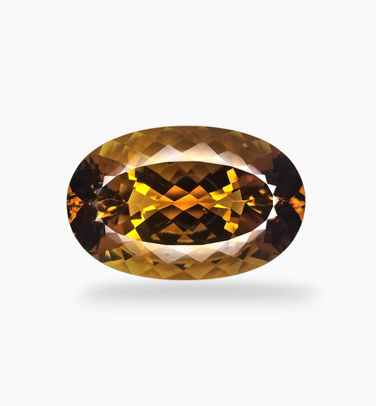 Natural Citrine Stone  66.73 Carats Oval Shape Size  35x22mm