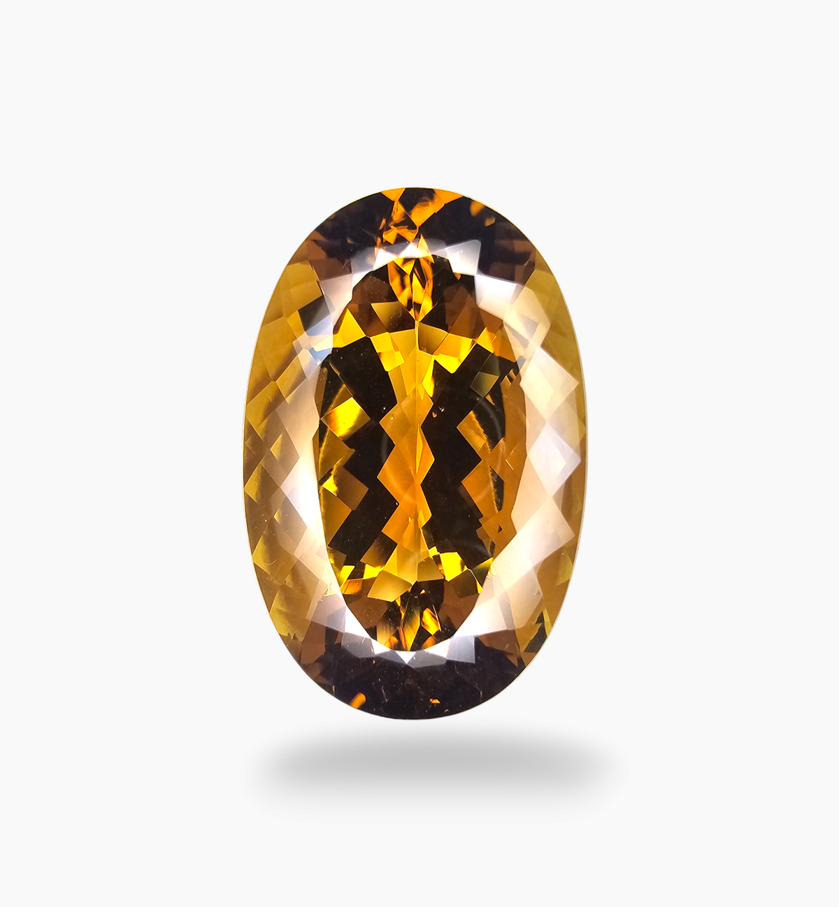 Natural Citrine Stone  66.73 Carats Oval Shape Size  35x22mm