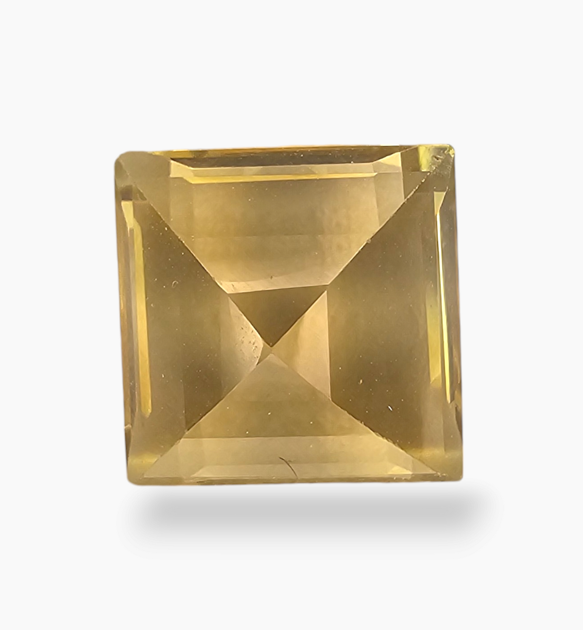 Natural Citrine Stone 7.09 Carats Princess Shape Size 11x11mm