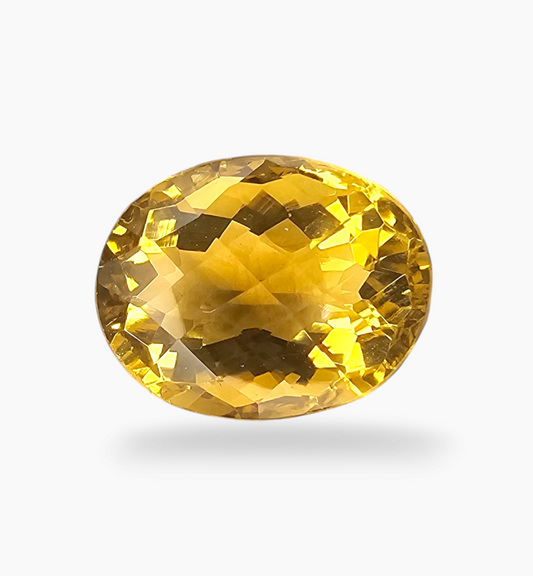 Natural Citrine Stone 7.19 Carats Oval Shape Size 13.5x10.5mm