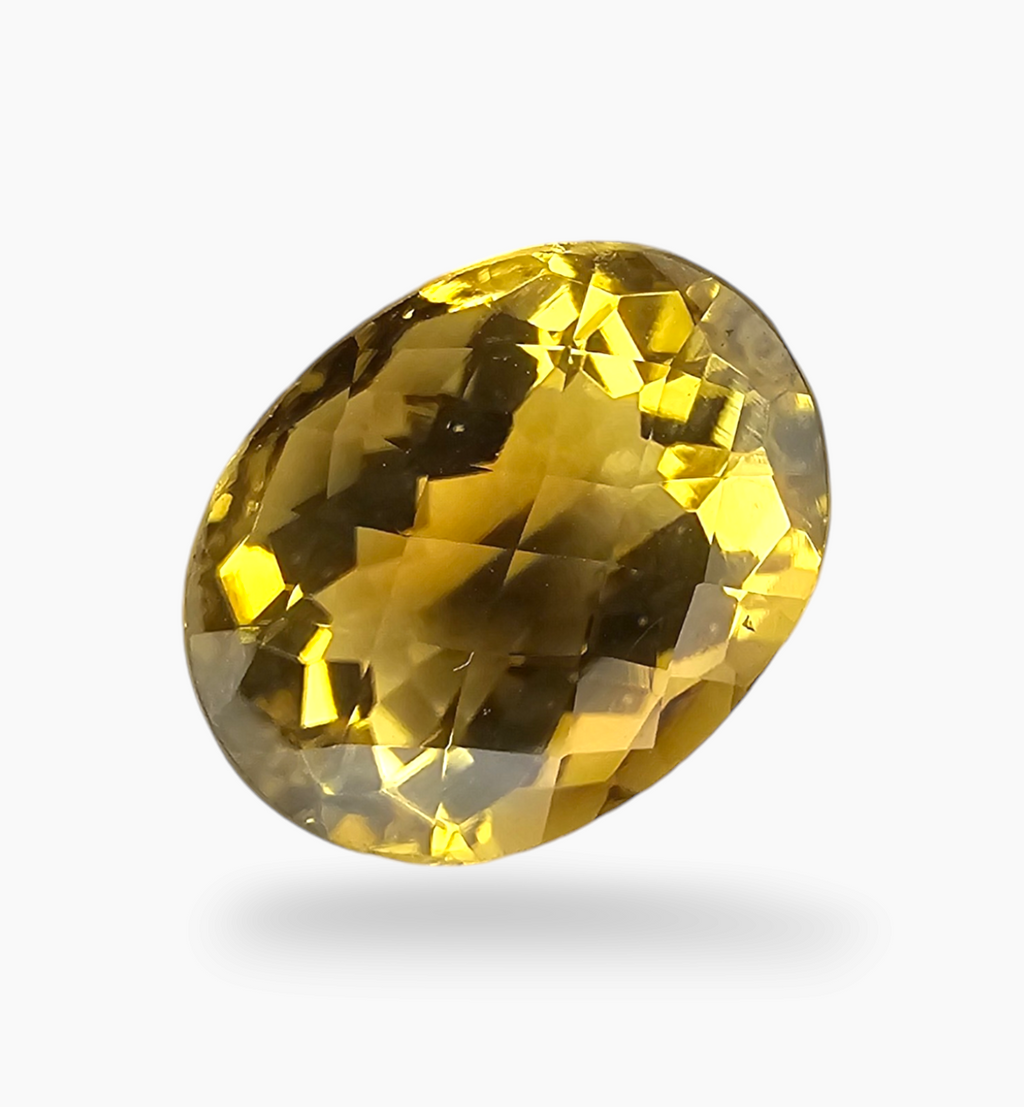 Natural Citrine Stone 7.19 Carats Oval Shape Size 13.5x10.5mm