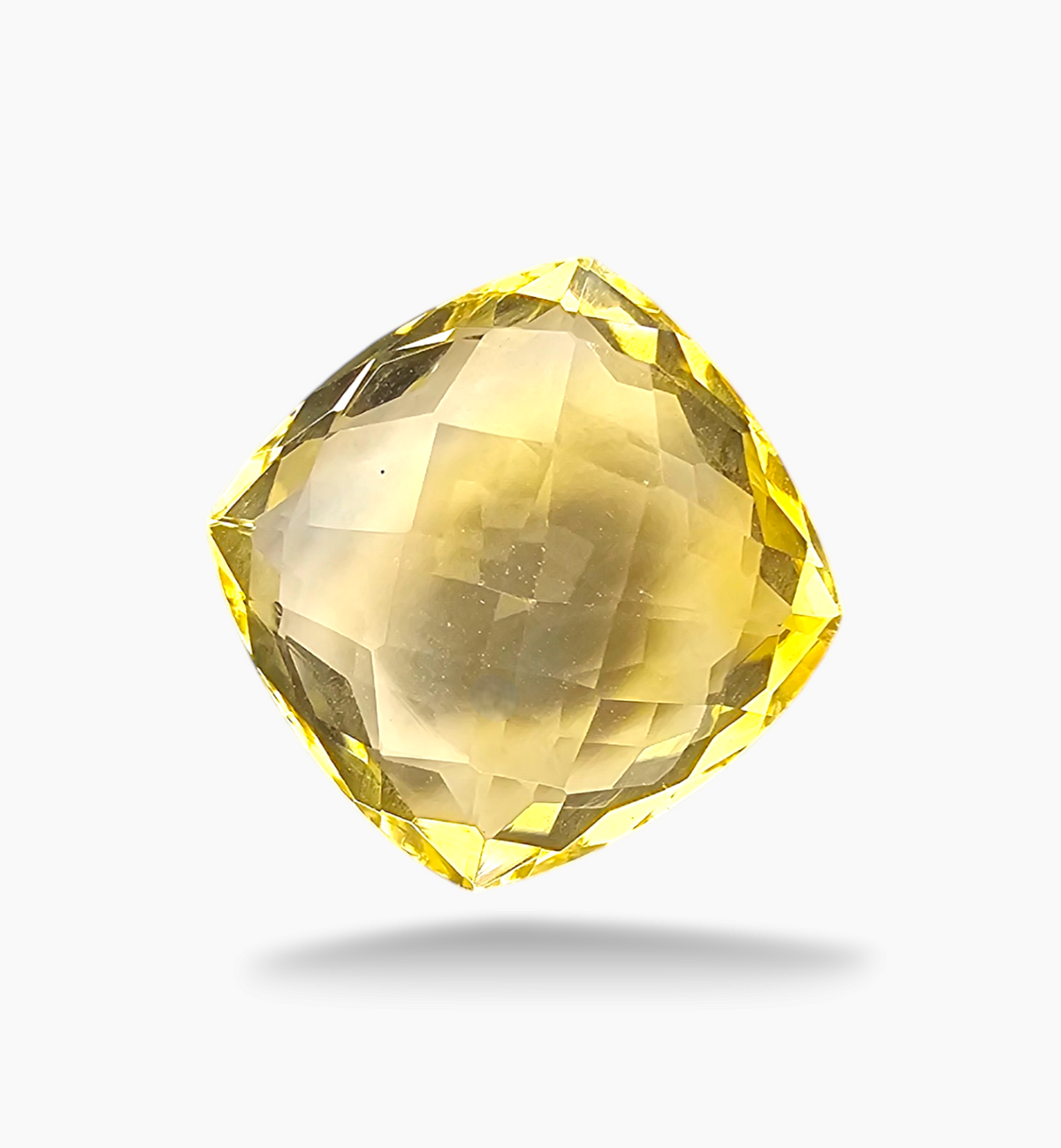 Natural Citrine Stone 7.6 Carats Cushion Shape Size 13x13mm