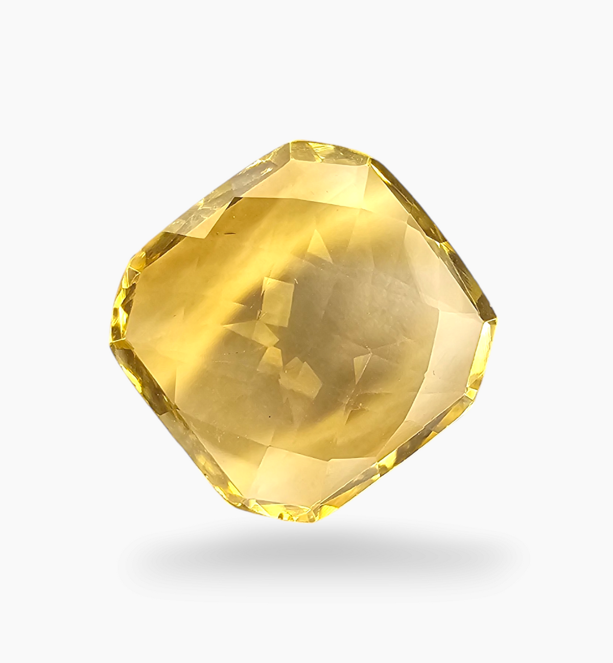 Natural Citrine Stone 7.79 Carats Emerald Cut Shape Size 13.5x13.5mm
