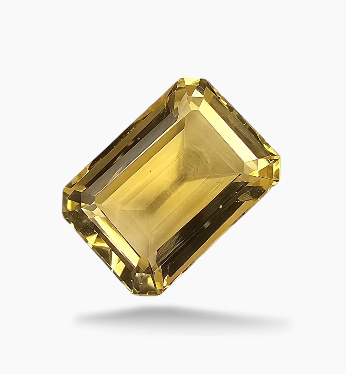 Natural Citrine Stone 7.85 Carats Emerald Cut Shape Size 14x10mm