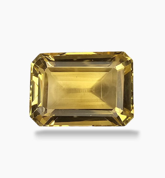 Natural Citrine Stone 7.85 Carats Emerald Cut Shape Size 14x10mm