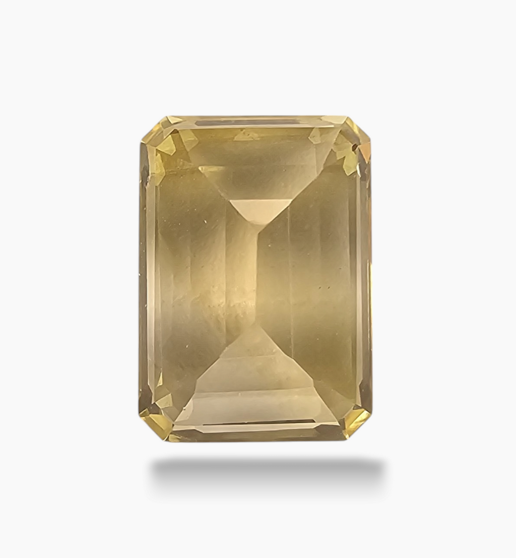 Natural Citrine Stone 7.85 Carats Emerald Cut Shape Size 14x10mm