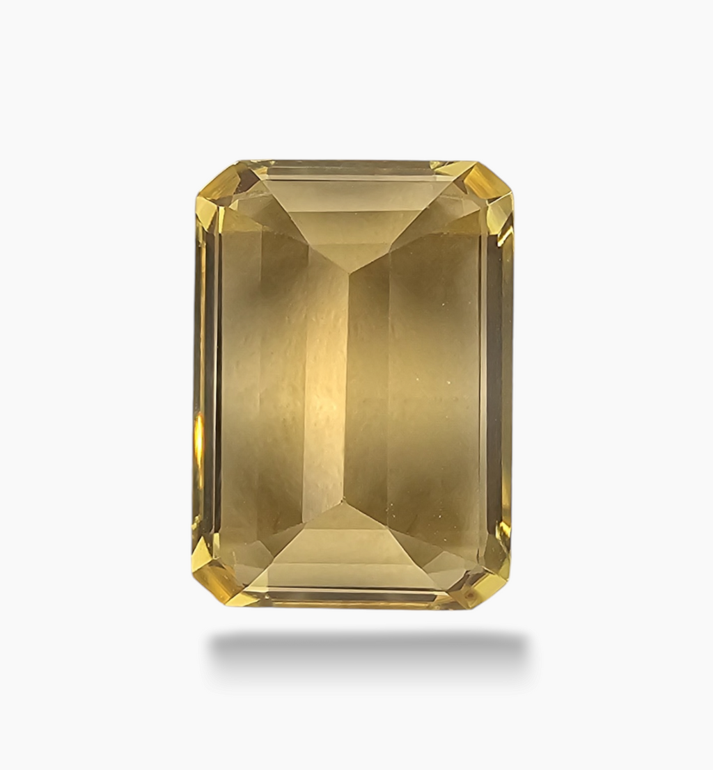Natural Citrine Stone 7.88 Carats Emerald Cut Shape Size 14.2x10.1mm