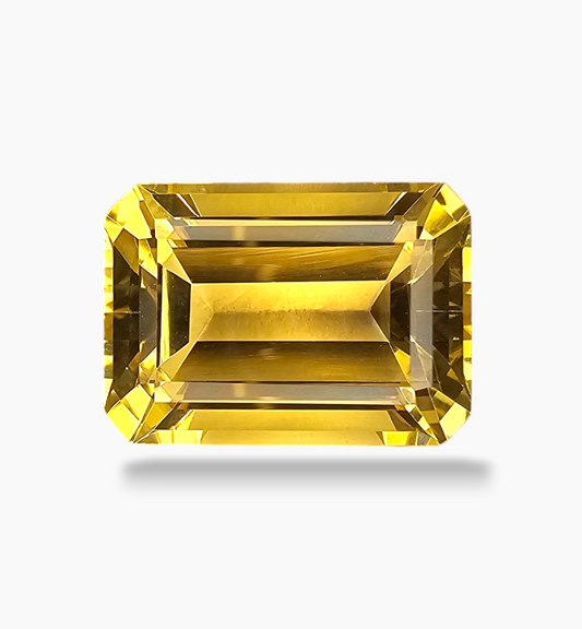 Natural Citrine Stone 7.88 Carats Emerald Cut Shape Size 14.2x10.1mm