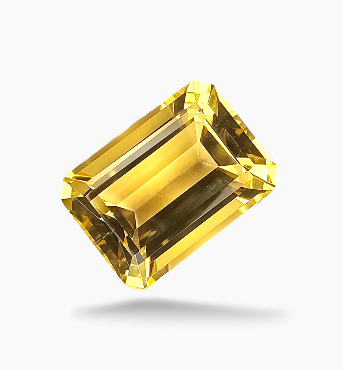 Natural Citrine Stone 7.88 Carats Emerald Cut Shape Size 14.2x10.1mm