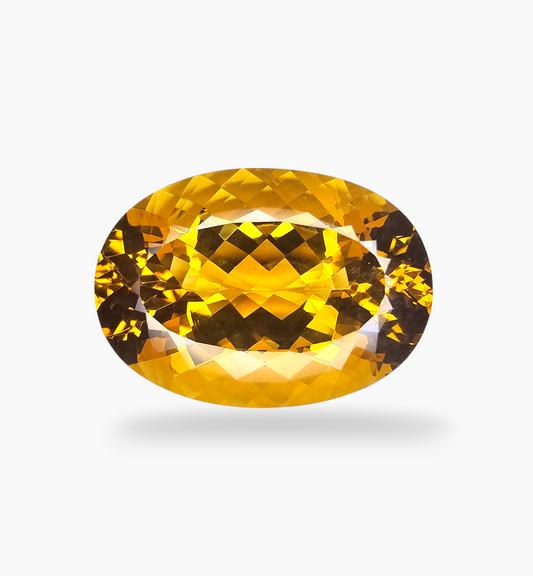 Natural Citrine Stone 73.51 Carats Oval Shape Size 35x25mm