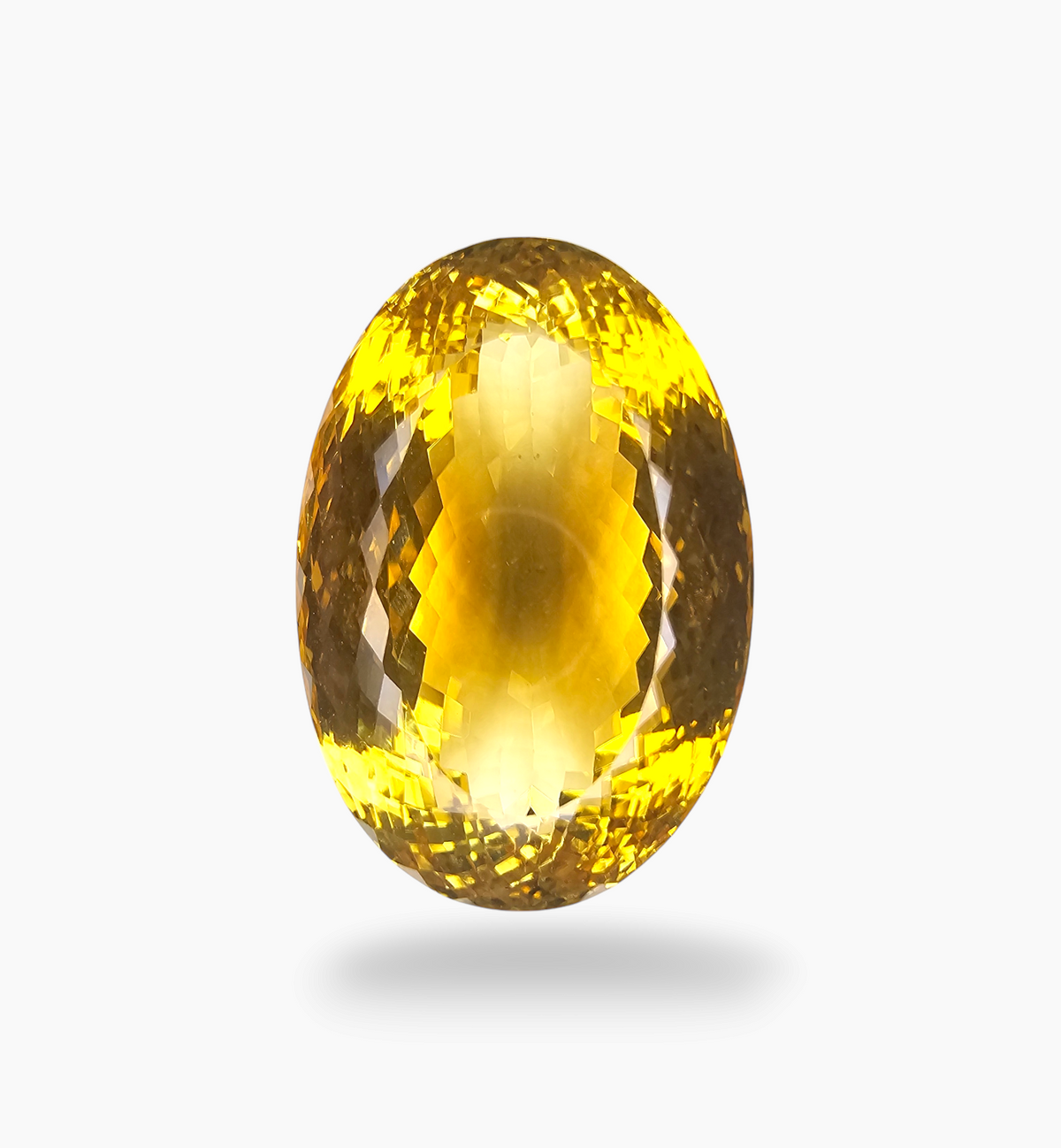 Natural Citrine Stone 74.02 Carats Oval Shape Size 30X20 mm