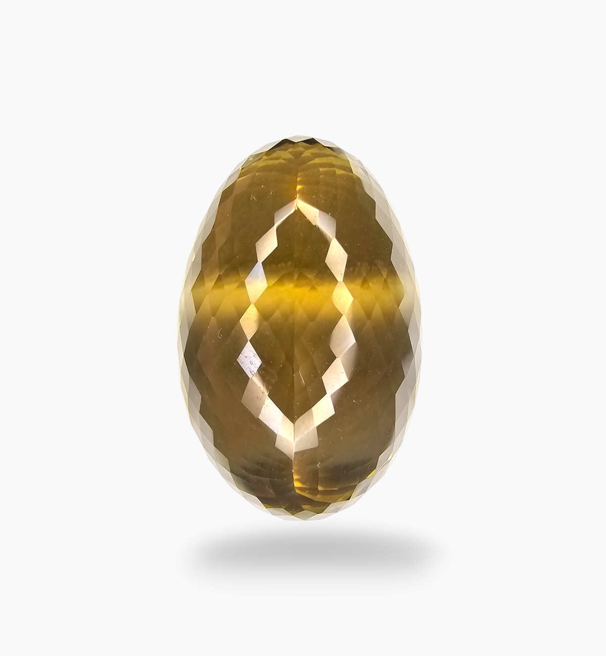 Natural Citrine Stone 74.02 Carats Oval Shape Size 30X20 mm