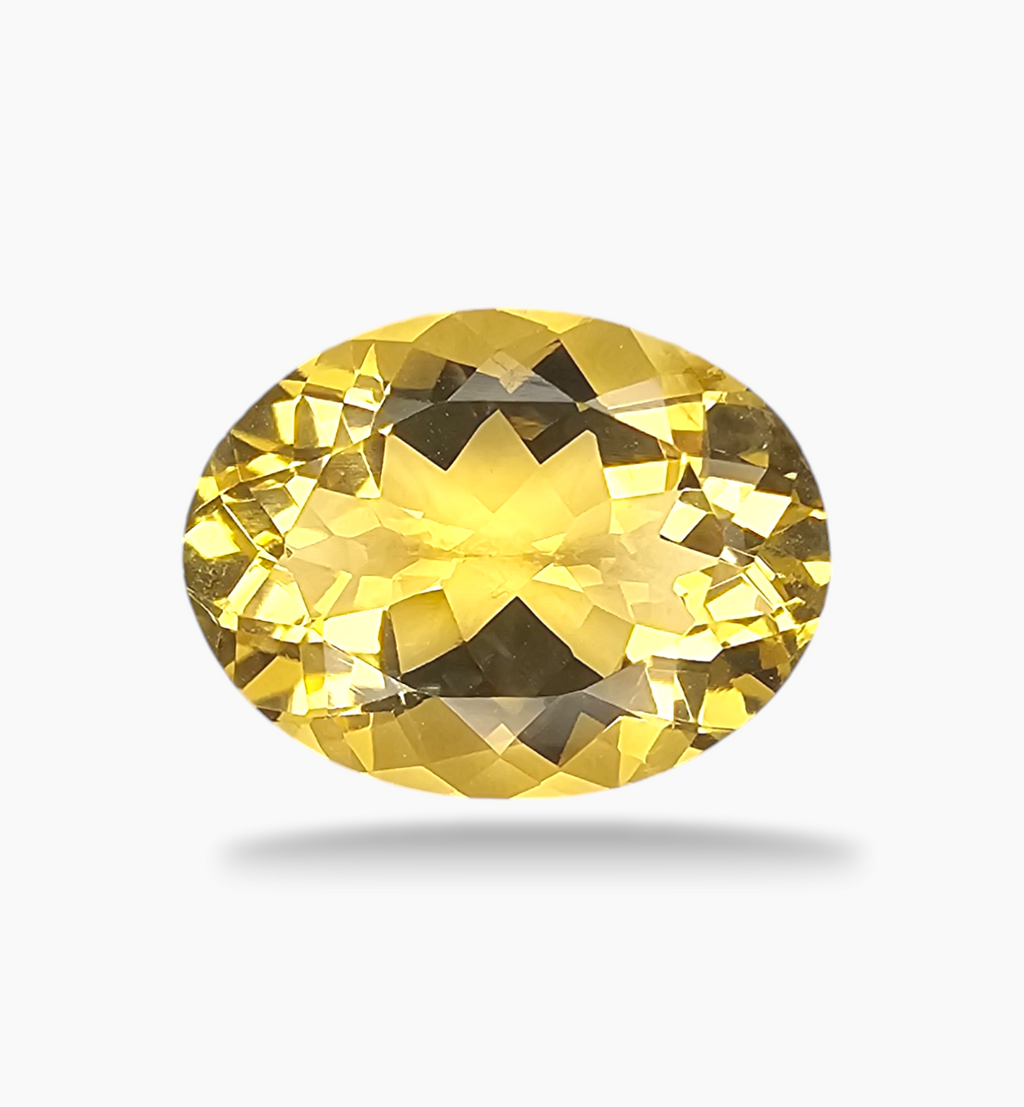 Natural Citrine Stone 8.04 Carats Oval Shape Size 16.5x12.5mm