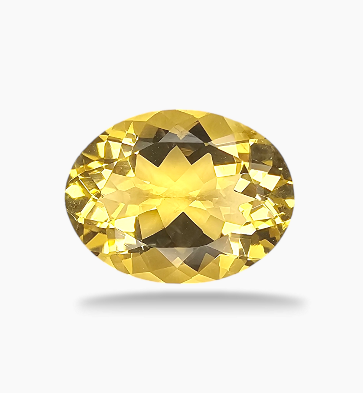 Natural Citrine Stone 8.04 Carats Oval Shape Size 16.5x12.5mm