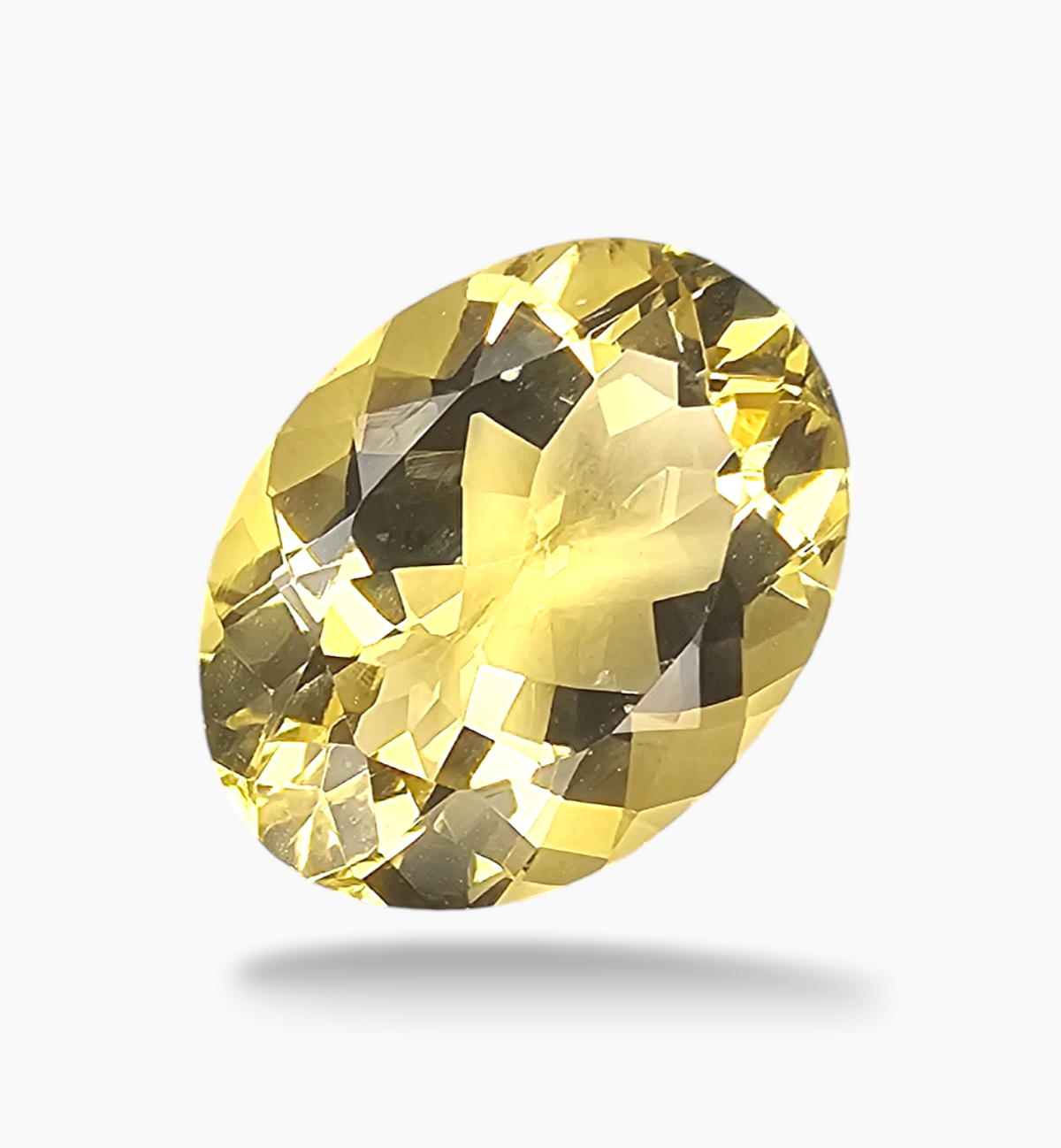 Natural Citrine Stone 8.04 Carats Oval Shape Size 16.5x12.5mm